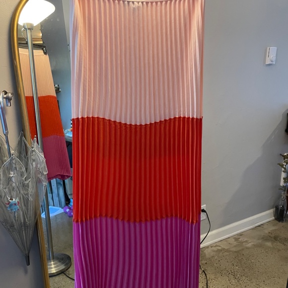 Express Colorblock Pleated Maxi Skirt XXS - Picture 2 of 4
